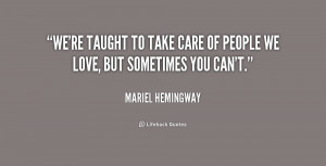 Taking Care of People Quotes