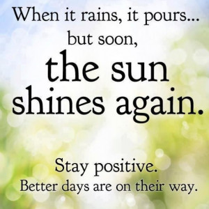 Stay positive.