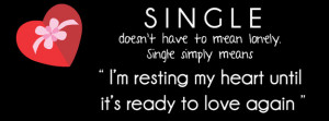 Single, not lonely Facebook Cover