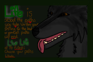 Wise wolf quote: Life by LostPeace