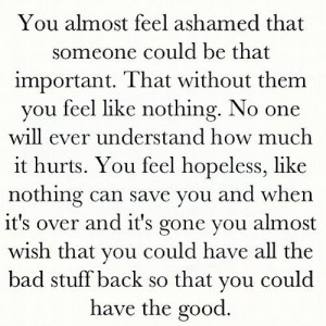 You Almost Feel Ashamed That