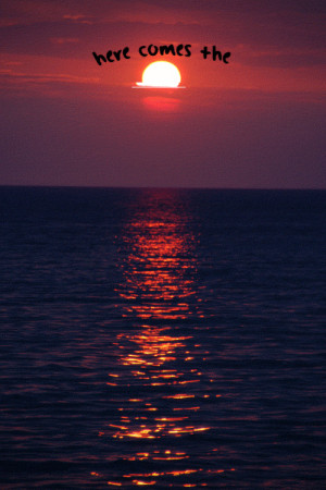 ... ocean sunset beatles eclipse ocean gif Here Comes The Sun sunset gif