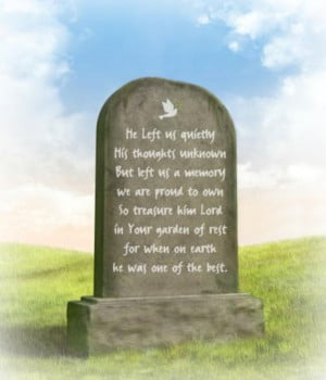 Epitaphs for Headstones and Memorial Plaques