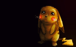 pokemon dark pikachu sad lonely realistic drawn stylized 1280x800 ...