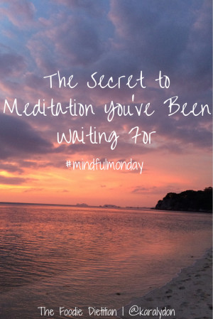 with meditation? This week on #mindfulmonday, I share the secret ...
