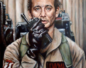 Bill Murray in Ghostbusters - 20x2 4 Poster Print - Portrait Painting ...