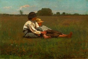 boys-in-a-pasture, 1874 by Winslow Homer