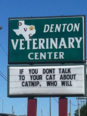funny vet signpost