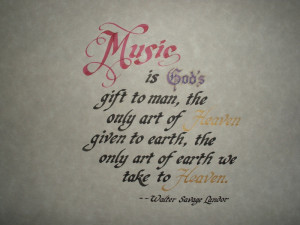 Music Is God’s Gift To Man, The Only Art Of Heaven Given To Earth ...