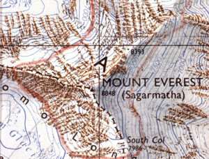 Mt Everest Topographic Map