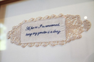 Radical x-stitch, quote by Patti Smith