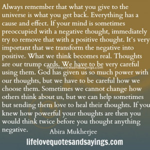 Everything Has A Cause And Effect..