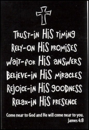 Trust in His timing