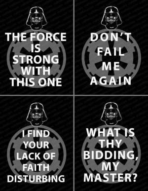 Star Wars Inspired Darth Vader Quotes Digital Prints by www.craftbliss ...