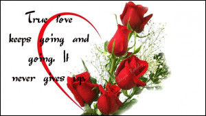 True love quotes with beauty roses