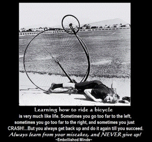 life quotes bicycle crash gif Life Quotes: Sometimes You Just Crash