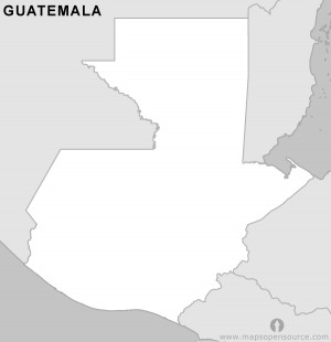 Guatemala Map Outline Black