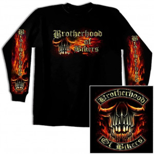 biker brotherhood of bikers long sleeve t shirt ebay