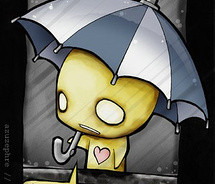 cartoon,emo,pon,and,zi,rainy,sad,umbrella ...