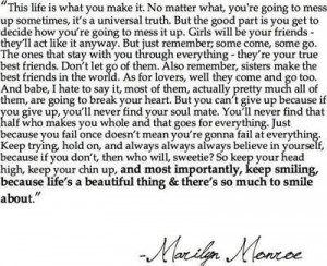 Marilyn Monroe. My absolute favorite of all times.