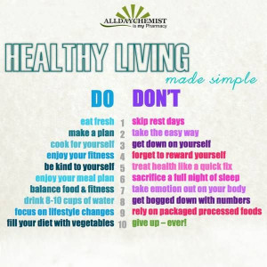 Make everyday count by living healthy and happily!