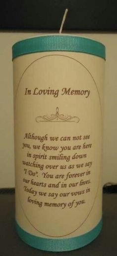 memories tables memories candles quote cute ideas wedding day wedding ...
