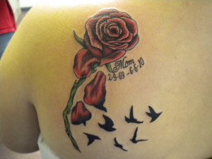 Rose into Birds Memorial Piece, Art & Tattooing MHM 2010