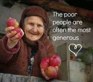 The poor are often the most generous