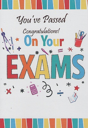 occasion cards exam pass congratulations on passing your exams