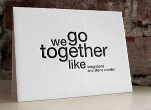 We go together like... by Sapling Press and Jared Wunsch