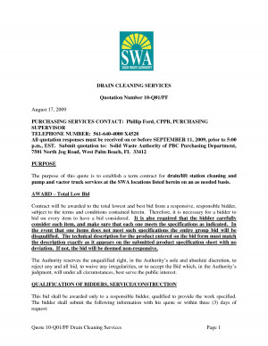 QUOTE SHEET FOR RESIDENTIAL CLEANING