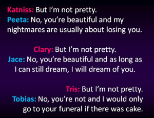 ... , four, funny, jace, katniss, lol, peeta, quotes, tobias, tris