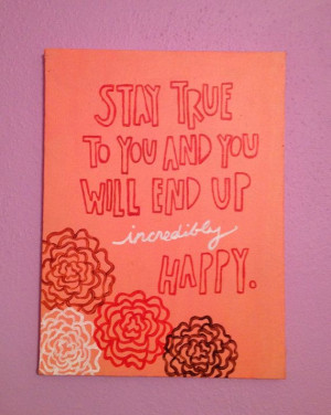 Stay True To You Canvas Quote Painting by GreekCornerStore on Etsy