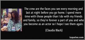 More Claudia Black Quotes