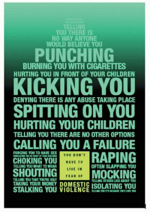 Whilst not exclusive here is a list of different types of abuse that ...