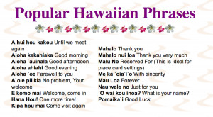 Hawaiian Phrases and Sayings