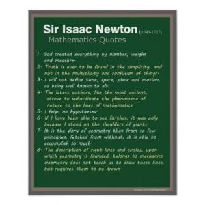 Isaac Newton Quotes poster