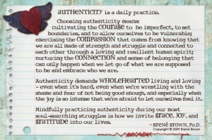The Gifts of Imperfection, Authenticity Pledge, Dr. Brene Brown