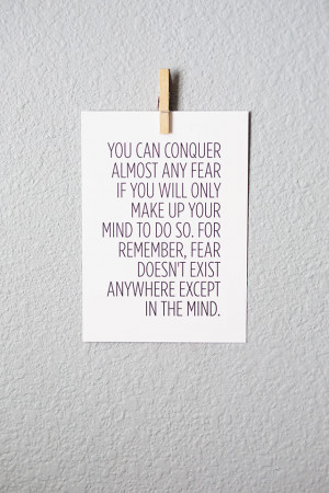 Free Inspirational Printable about Fear