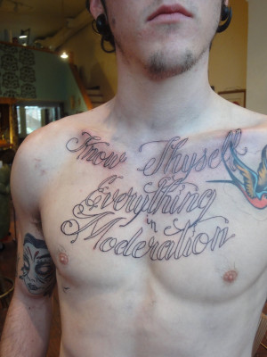 Chest Tattoos Quotes – Designs and Ideas