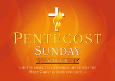 Pentecost sunday card Royalty Free Stock Image