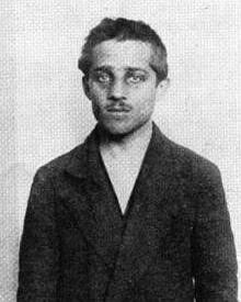 Gavrilo Princip in his prison cell at the Terezín fortress