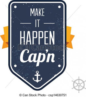 Vector - Make it happen, Cap'n - stock illustration, royalty free ...