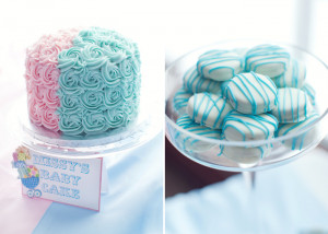 Pink And Blue Baby Shower Guest Dessert Feature