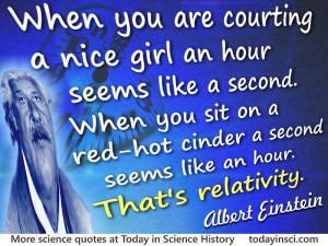 Albert Einstein quote That is relativity. Background by geralt.