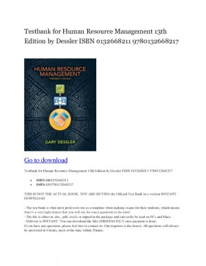 Human Resources Management Pdf