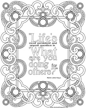 Then I decided that I wanted to do a coloring page with the same quote ...