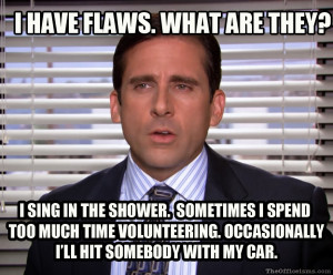 the flaws of michael scott meme superstitious little stitious michael