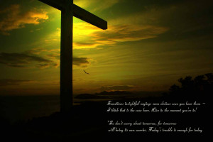 divine Jesus quotes with cross wallpaper