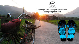 Flip flops with inspirational quotes